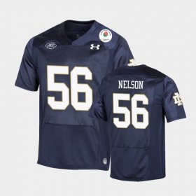 #56 Quenton Nelson 2021 Rose Bowl University of Notre Dame College Football Mens Navy Jersey 958508-958