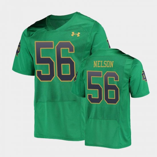 #56 Quenton Nelson College Football Notre Dame Fighting Irish Under Armour Replica Men Green Jersey 737541-680