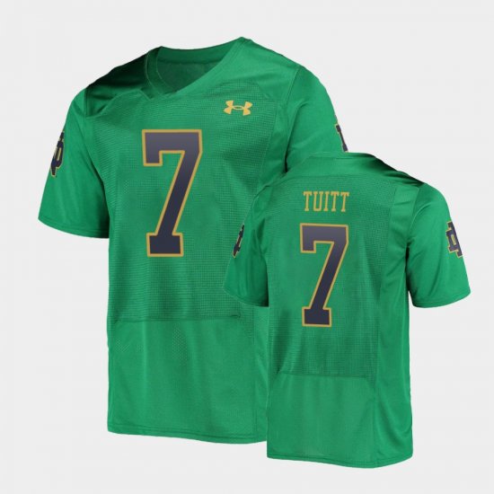 #7 Stephon Tuitt College Football Irish Under Armour Replica Men\'s Green Jersey 503283-281