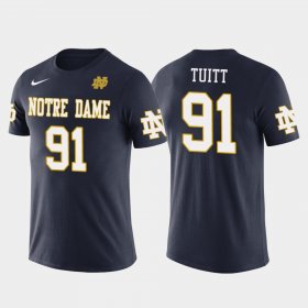 #91 Stephon Tuitt Future Stars Irish Football Men Navy T-Shirt 327172-715