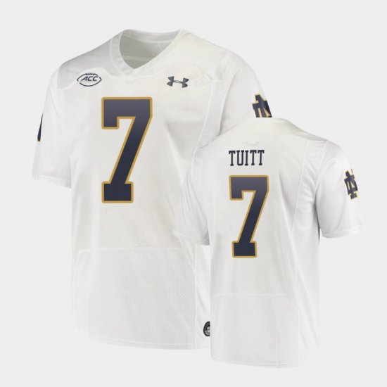 #7 Stephon Tuitt Replica University of Notre Dame Under Armour College Football Playoff Mens White Jersey 393685-178