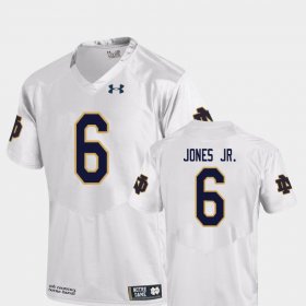 #6 Tony Jones Jr. College Football Notre Dame Replica Mens White Jersey 704443-190