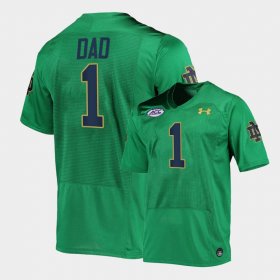 #1 College Football UND 2022 Fathers Day Gift Greatest Dad Men's Green Jersey 342701-307