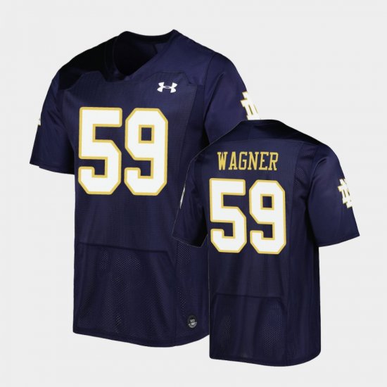 #59 Aamil Wagner Replica Notre Dame Fighting Irish Men Navy Jersey 582130-492