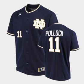 #11 A.J. Pollock College Baseball UND Men Navy Jersey 644576-643