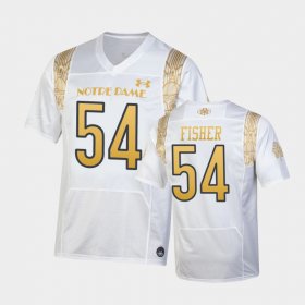 #54 Blake Fisher 2022 Shamrock Series Notre Dame Replica Mens White Jersey 908490-282