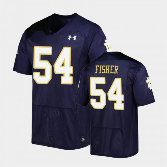 #54 Blake Fisher Replica Notre Dame Men\'s Navy Jersey 344480-816