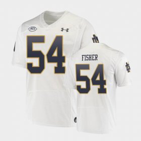 #54 Blake Fisher Replica Notre Dame Fighting Irish Mens White Jersey 804158-456