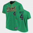 #4 Carter Putz College Baseball Irish Replica Mens Green Jersey 886419-311