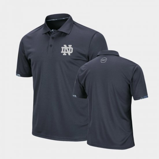 OHT Military Appreciation Notre Dame Fighting Irish Digital Camo Men Charcoal Polo 172295-739