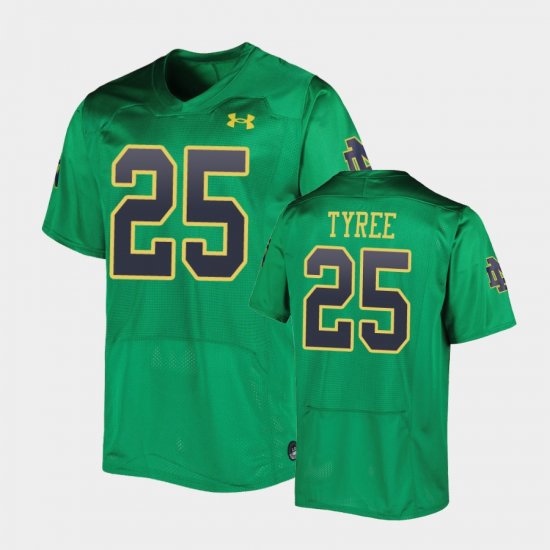 #25 Chris Tyree Replica Fighting Irish Mens Green Jersey 885804-886