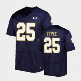 #25 Chris Tyree Replica Fighting Irish Men's Navy Jersey 983781-612