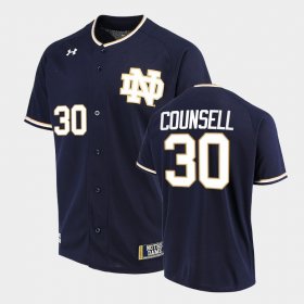 #30 Craig Counsell College Baseball Notre Dame Men Navy Jersey 557701-409