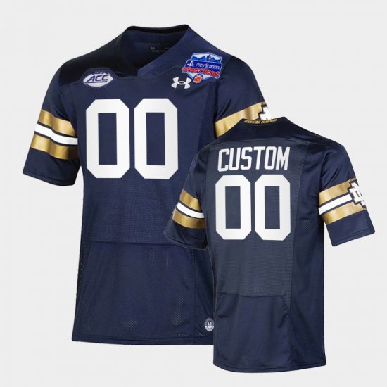 #00 Custom College Football Notre Dame Fighting Irish 2022 Fiesta Bowl Playoff Men Navy Jersey 484018-241