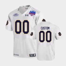 #00 Custom College Football Notre Dame Fighting Irish 2022 Fiesta Bowl Playoff Men White Jersey 924907-896