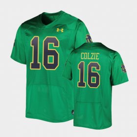 #16 Deion Colzie Replica Fighting Irish Men Green Jersey 530842-983