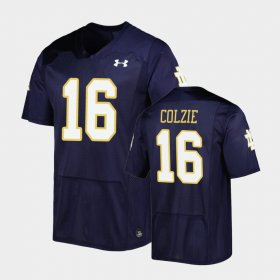 #16 Deion Colzie Replica UND Men's Navy Jersey 278047-469