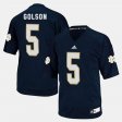 #5 Everett Golson College Football UND Men Blue Jersey 188853-281