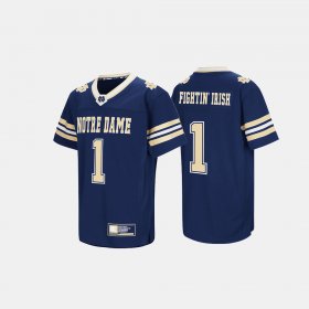 #1 Hail Mary II Fighting Irish Men Navy Jersey 261060-259