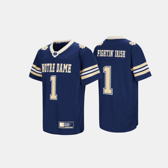 #1 Hail Mary II Fighting Irish Men Navy Jersey 261060-259