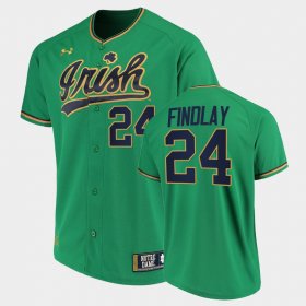 #24 Jack Findlay College Baseball Notre Dame Fighting Irish Replica Mens Green Jersey 334627-738