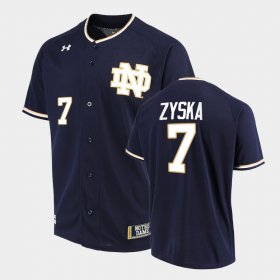 #7 Jack Zyska College Baseball Notre Dame Men Navy Jersey 509369-992
