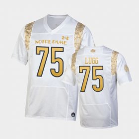 #75 Josh Lugg 2022 Shamrock Series Fighting Irish Replica Mens White Jersey 879360-556