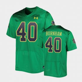 #40 Joshua Burnham Replica Notre Dame Mens Green Jersey 903582-847