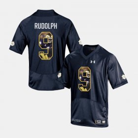#9 Kyle Rudolph Player Pictorial Notre Dame Men Navy Jersey 378912-614