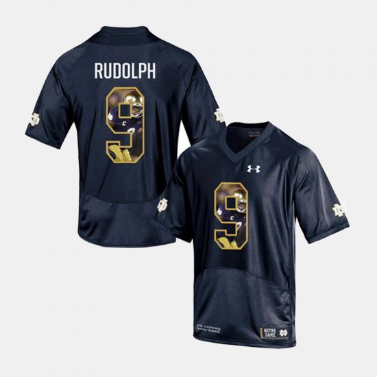 #9 Kyle Rudolph Player Pictorial Notre Dame Men Navy Jersey 378912-614