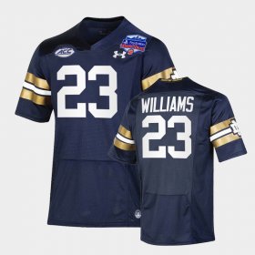 #23 Kyren Williams College Football Irish 2022 Fiesta Bowl Playoff Mens Navy Jersey 685177-524