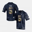 #5 Manti Te'o Player Pictorial UND Men's Navy Jersey 464446-350