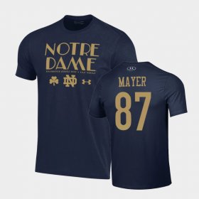 #87 Michael Mayer 2022 Shamrock Series University of Notre Dame Mens Navy T-Shirt 136063-112