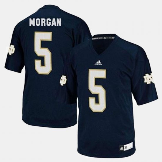 #5 Nyles Morgan College Football University of Notre Dame Men\'s Blue Jersey 698436-505