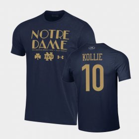 #10 Prince Kollie 2022 Shamrock Series Notre Dame Fighting Irish Men's Navy T-Shirt 878196-804