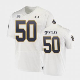 #50 Rocco Spindler Replica Irish Men's White Jersey 588487-399