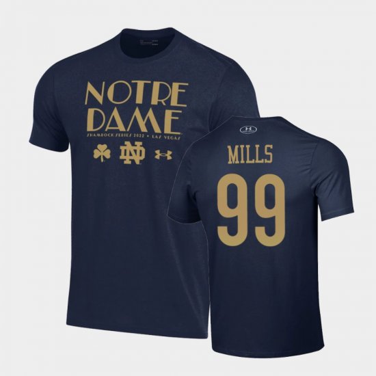 #99 Rylie Mills 2022 Shamrock Series Irish Men\'s Navy T-Shirt 225098-463