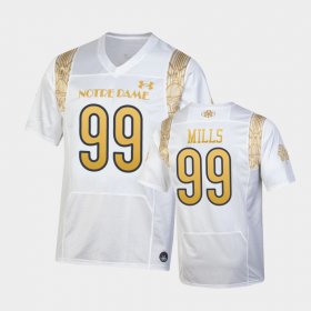 #99 Rylie Mills 2022 Shamrock Series Notre Dame Replica Mens White Jersey 134485-670
