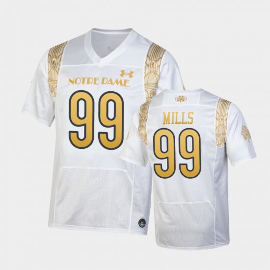 #99 Rylie Mills 2022 Shamrock Series Notre Dame Replica Mens White Jersey 134485-670