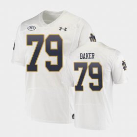 #79 Tosh Baker Replica Notre Dame Fighting Irish Men White Jersey 729058-152