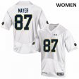 #87 Michael Mayer 2022 Shamrock Series University of Notre Dame Replica Women's White Jersey 509444-265