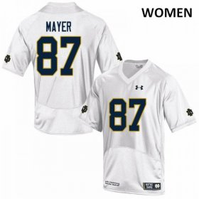 #87 Michael Mayer 2022 Shamrock Series University of Notre Dame Replica Women's White Jersey 509444-265