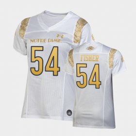 #54 Blake Fisher 2022 Shamrock Series Notre Dame Replica Women's White Jersey 165550-123