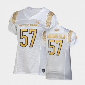 #57 Jayson Ademilola 2022 Shamrock Series UND Replica Women's White Jersey 742517-400