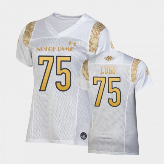 #75 Josh Lugg 2022 Shamrock Series Fighting Irish Replica Women White Jersey 430700-686