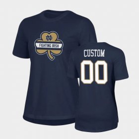 #00 Custom 2021 Shamrock Series University of Notre Dame Performance Womens Navy T-Shirt 828251-531
