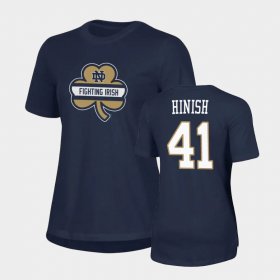 #41 Kurt Hinish 2021 Shamrock Series Irish Performance Womens Navy T-Shirt 572979-176