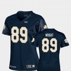 #89 Brock Wright College Football UND Replica Women Navy Jersey 645023-969
