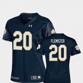 #20 C'Bo Flemister College Football Notre Dame Fighting Irish Replica Women Navy Jersey 178798-468