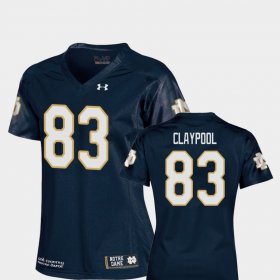 #83 Chase Claypool College Football Notre Dame Replica Womens Navy Jersey 477126-393